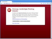Auf der Hut: Chrome warnt vor Phishing. Auf der Hut: Chrome warnt vor Phishing.