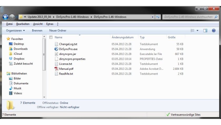 Kostenloses Synchronisations-Tool: DirSync Pro: Dateien und Ordner ...