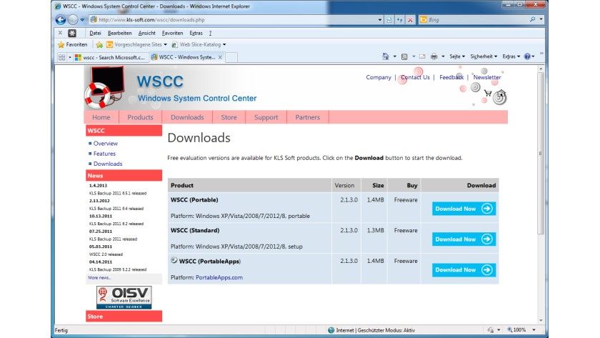 Kostenloses Admin-Komplettpaket: Windows System Control Center ...
