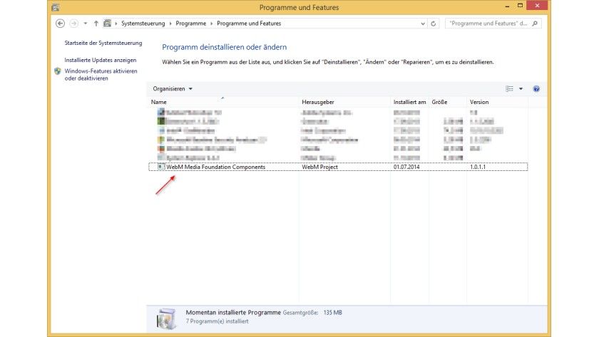 Unterst&uuml;tzung f&uuml;r WebM-Codec nachr&uuml;sten