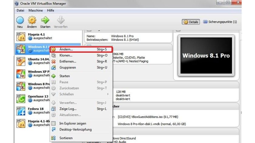 VirtualBox 4.3.12 für Windows VirtualBox 4.3.12 für Windows