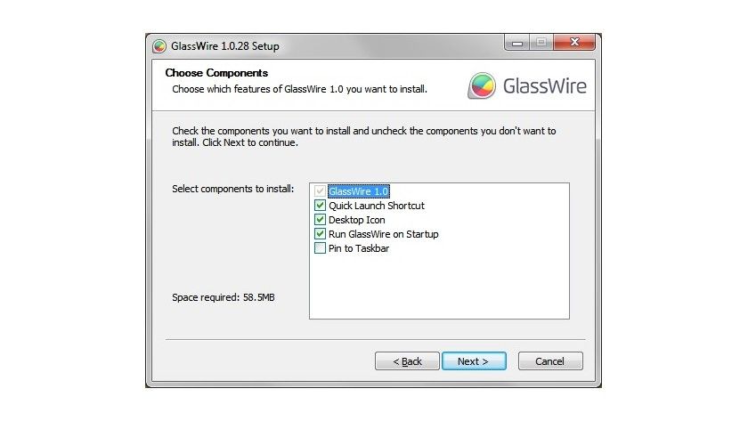 GlassWire - Installationsoptionen GlassWire - Installationsoptionen