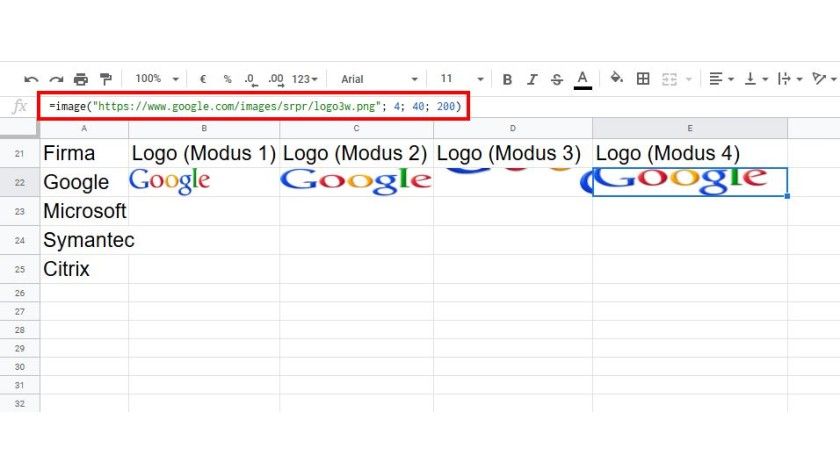 Google Online-Office: Bild in einzelne Google-Tabellenzelle einfgen |  Computerwoche